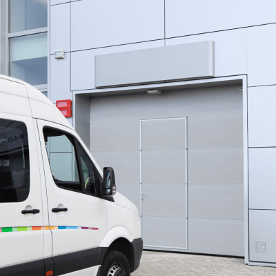 Промышленные ворота серии ProPlus Промышленные ворота цвета серебристый металлик